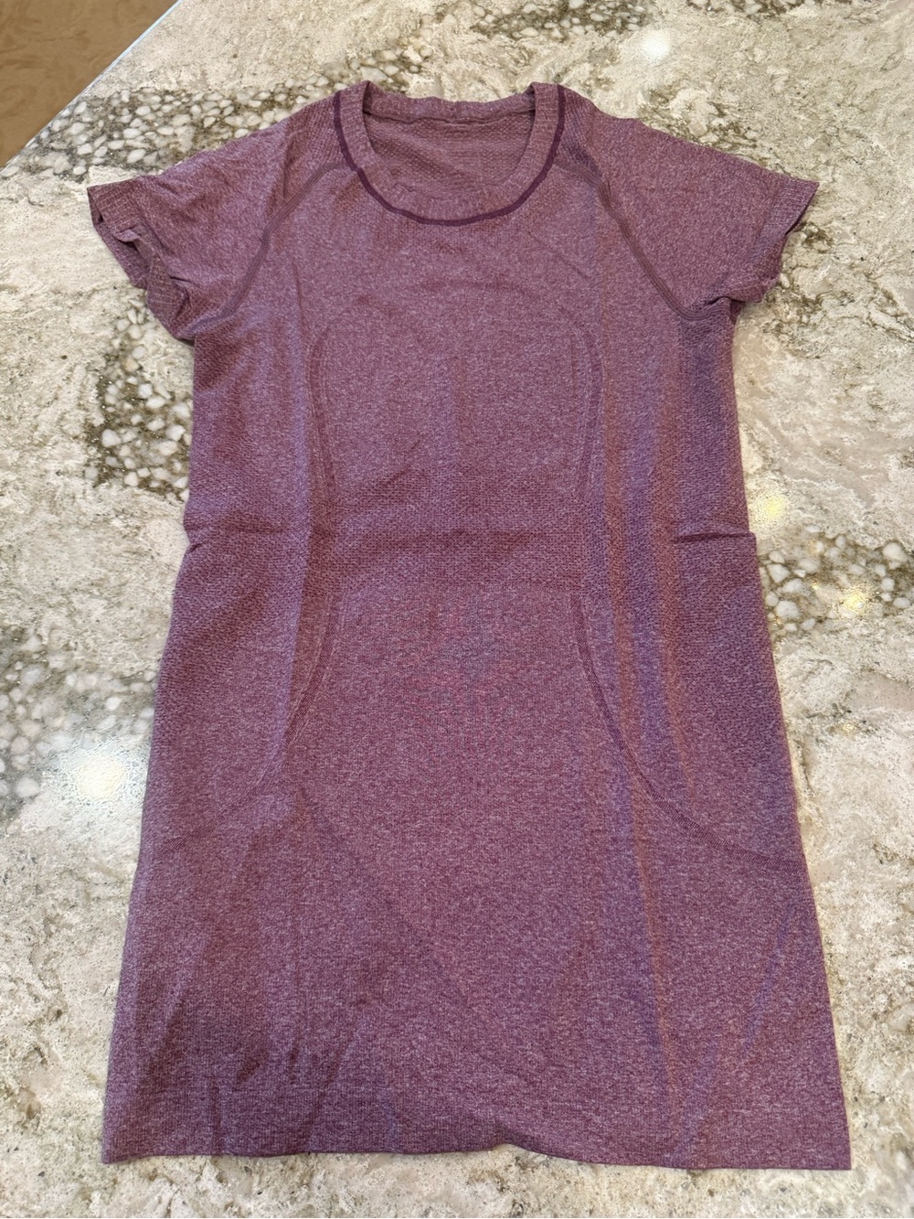 lululemon athletica Marled Plum Short Sleeve Top